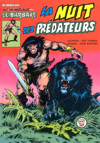 Conan le barbare - Serie 1 n15 - La nuit des prdateurs