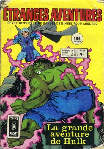 Etranges Aventures n�39 - La grande aventure de Hulk